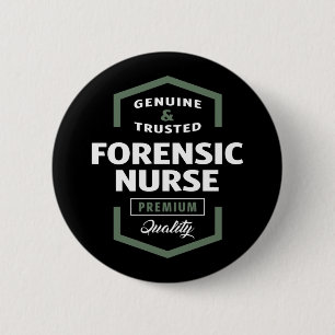 Forensic Nurse Logo Cadeauideeën Ronde Button 5,7 Cm