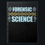 Forensic Science Criminology rechercheur DNA Notitieboek<br><div class="desc">Forensische Wetenschap Criminologie rechercheur DNA. Forensische wetenschap citeert onderzoeker.</div>