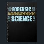 Forensic Science Criminology rechercheur DNA Notitieboek<br><div class="desc">Forensische Wetenschap Criminologie rechercheur DNA. Forensische wetenschap citeert onderzoeker.</div>