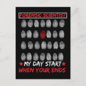 Forensic Science Fingerprint DNA rechercheur Briefkaart (Voorkant)