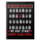Forensic Science Fingerprint DNA rechercheur Notitieboek (Voorkant)
