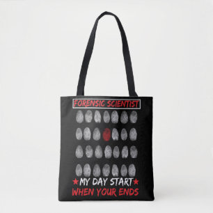 Forensic Science Fingerprint DNA rechercheur Tote Bag