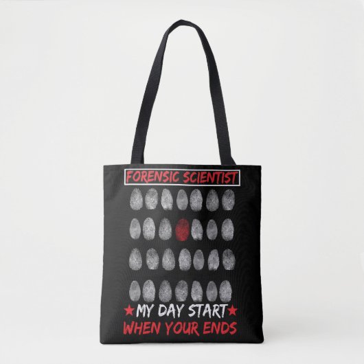 Forensic Science Fingerprint DNA rechercheur Tote Bag (Voorkant)
