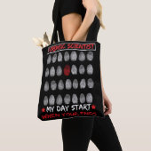 Forensic Science Fingerprint DNA rechercheur Tote Bag (Dichtbij)