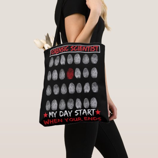 Forensic Science Fingerprint DNA rechercheur Tote Bag (Dichtbij)