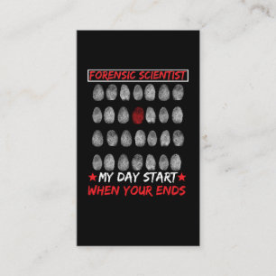 Forensic Science Fingerprint DNA rechercheur Visitekaartje