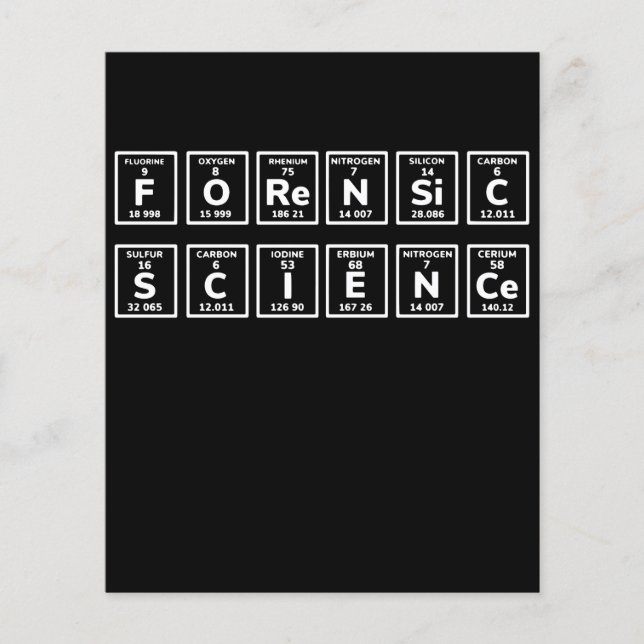 Forensic Science Periodic Table (Voorkant)