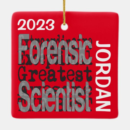 Forensic Scientist Extraordinaire CUSTOM Keramisch Ornament (Achterkant)