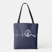 Forensic Scientist Heartbeat Tote Bag (Achterkant)