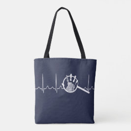 Forensic Scientist Heartbeat Tote Bag