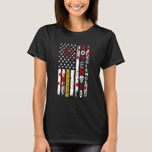 Forensic Scientist US Flag Forensic Science T-shirt (Voorkant)