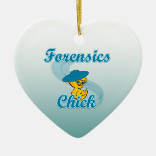 Forensics Chick #3 Keramisch Ornament