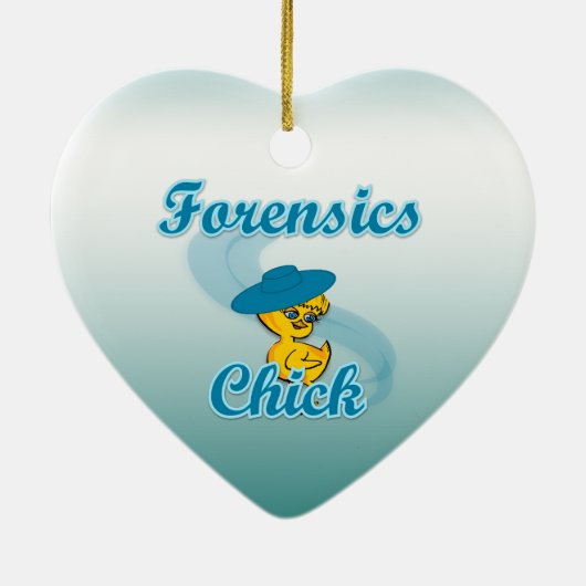 Forensics Chick #3 Keramisch Ornament (Achterkant)