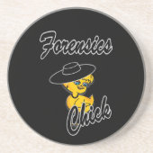 Forensics Chick #4 Zandsteen Onderzetter (Voorkant)