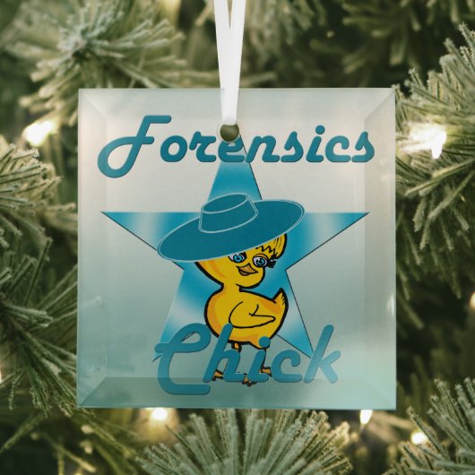 Forensics Chick #7 Glas Ornament (Insitu)