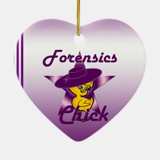 Forensics Chick #9 Keramisch Ornament (Achterkant)