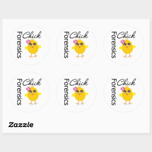 Forensics Chick Ronde Sticker (Vel)