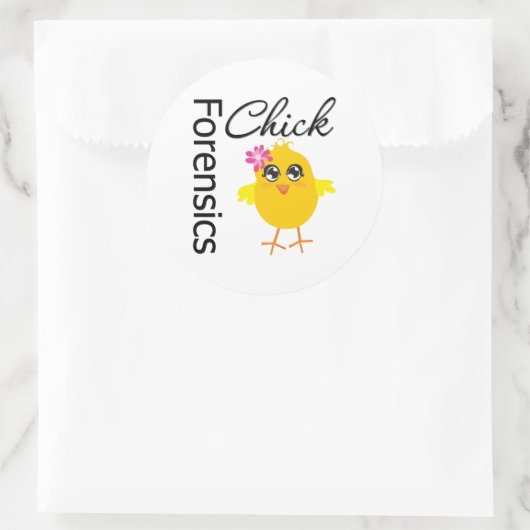 Forensics Chick Ronde Sticker (Tas)