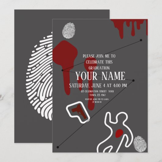 Forensics science afstuderen kaart, doctors afgest feestdagenkaart (Voorkant / Achterkant)