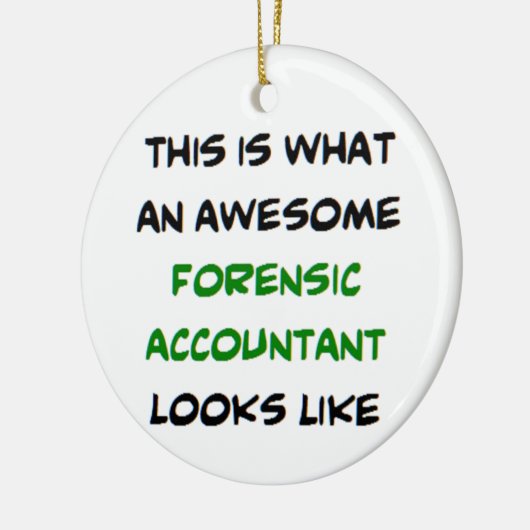 forensisch accountant, geweldige keramisch ornament (Links)