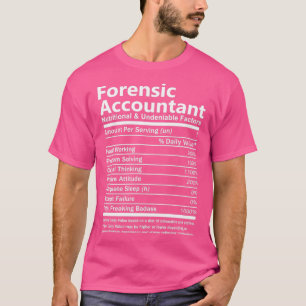 Forensisch accountantskantoor voeding en onmiskenb t-shirt