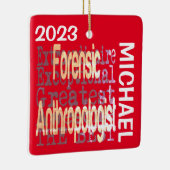 Forensisch antropoloog Extraordinaire CUSTOM Keramisch Ornament (Rechts)