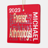 Forensisch antropoloog Extraordinaire CUSTOM Keramisch Ornament (Links)