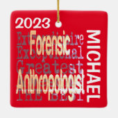 Forensisch antropoloog Extraordinaire CUSTOM Keramisch Ornament (Achterkant)