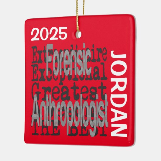 Forensisch antropoloog Extraordinaire CUSTOM Keramisch Ornament (Links)