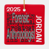 Forensisch antropoloog Extraordinaire CUSTOM Keramisch Ornament (Achterkant)