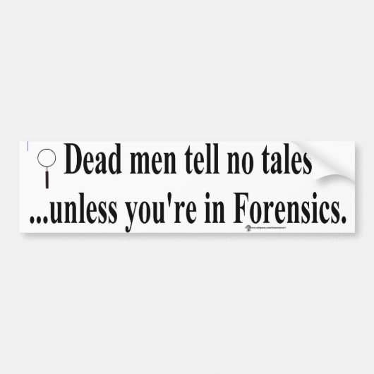 forensisch bumpersticker (Voorkant)