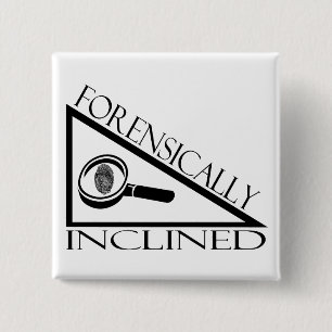 Forensisch ingespoten vierkante button 5,1 cm