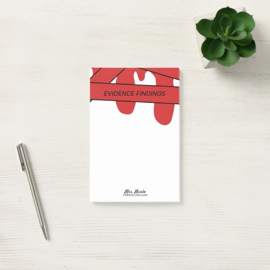 Forensisch labklasse bloed script naam   post-it® notes (Kantoor)