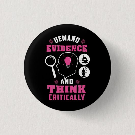 Forensisch Onderzoek Science Nerd Ronde Button 3,2 Cm (Voorkant)