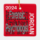 Forensisch psycholoog Extraordinaire CUSTOM Keramisch Ornament (Voorkant)