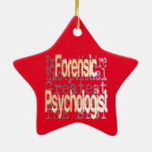 Forensisch psycholoog extraordinaire keramisch ornament (Achterkant)