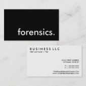 forensisch. visitekaartje (Voorkant / Achterkant)