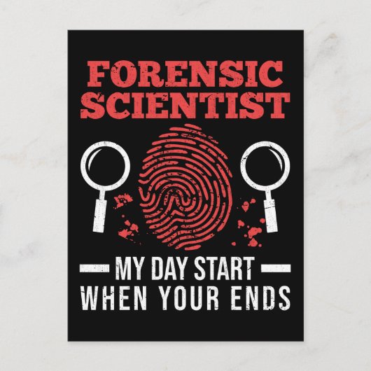 Forensisch wetenschappelijk onderzoeker Forensisch Briefkaart (Voorkant)