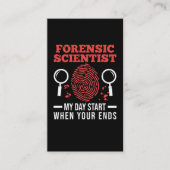 Forensisch wetenschappelijk onderzoeker Forensisch Visitekaartje (Voorkant)