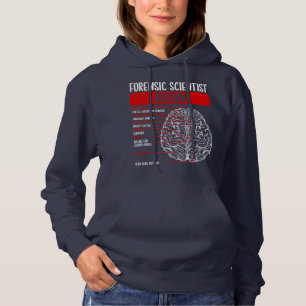 Forensisch wetenschapper Brain Crimonoloog Brain Hoodie
