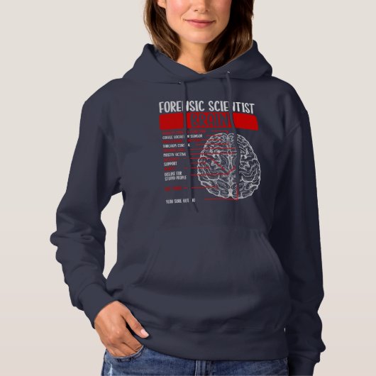 Forensisch wetenschapper Brain Crimonoloog Brain Hoodie (Voorkant)
