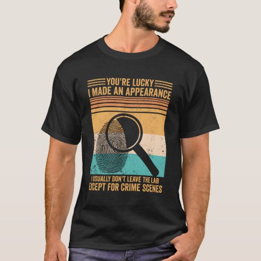 Forensisch wetenschapper Ik verlaat het lab niet, T-shirt (Voorkant)