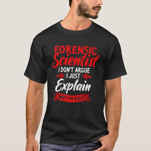 Forensisch Wetenschapper Misdaad Scene Onderzoeker T-shirt (Voorkant)