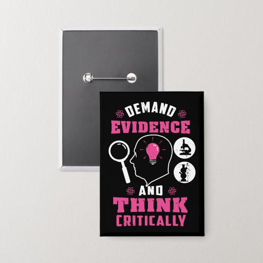 forensisch wetenschapsonderzoek nerd button (Voorkant / Achterkant)