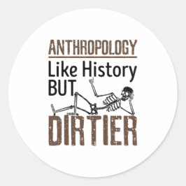 Forensische antropologie als geschiedenis maar vui ronde sticker