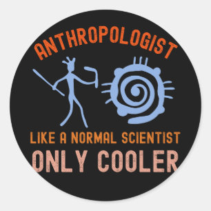 Forensische antropologie, antropoloog ronde sticker