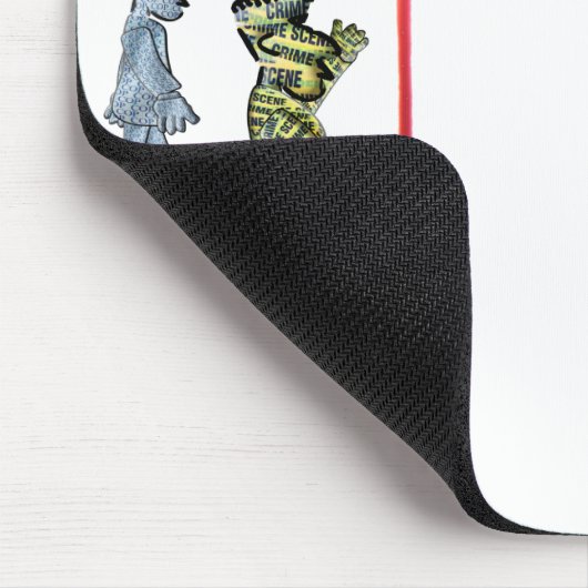 Forensische detectoren op het werk bij een misdrij muismat (Hoek)