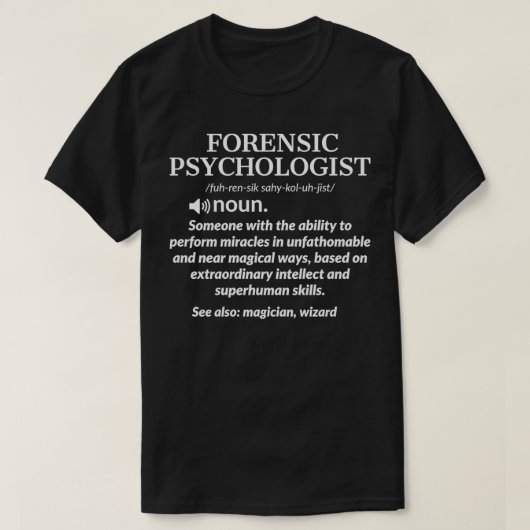 Forensische psycholoog Definitie T-shirt (Design voorkant)