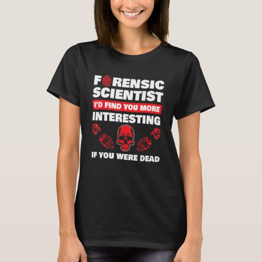 Forensische science science criminme scène DNA cri T-shirt (Voorkant)