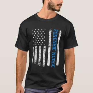 Forensische Verpleegkundige VS Amerikaanse vlag Ve T-shirt
